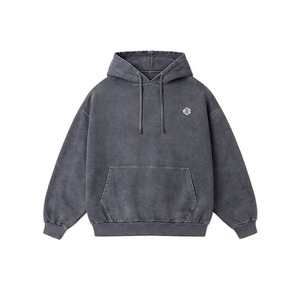 Sudadera con capucha de algodón lavado para hombre, estilo oversize, con hombros caídos, para streetwear, personalizable con marca, suministro. - Product Image 4