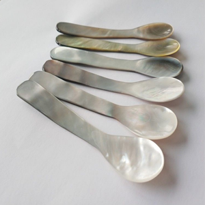 Cuchara de nácar de lujo para servir en restaurante, juego de cucharas de concha hechas a mano para chapado culinario de gama alta - Product Image 1