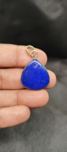 Natural Stone Geometric Pendant Necklace Quality Elegant Lapis Lazuli Bead Water Drop Necklace <b>for</b> Women <b>Couple</b> Jewelry Gift - Product Image 4