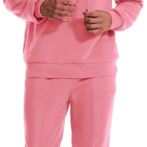 Unisex Treading Design Oversized <b>Plain</b> Solid Breathable Blank Sweatpants and Hoodie Set <b>Tracksuit</b> For Men 100% Cotton - Product Image 4