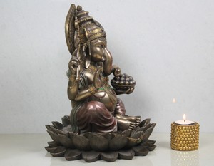 Ganesh statue PolyResin Lord Ganesha statue Ganpati indian god finugrine home decor showpiece - Product Image 6