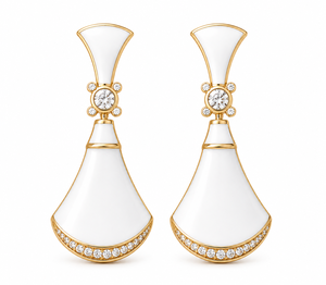 White Enamel <b>Stud</b> 925 Sterling <b>Silver</b> 18k Gold Plated Handmade Elegant Earrings For Women Jewelry Anniversary Gift - Product Image 3
