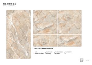 Carreaux de porcelaine brillants de qualité export, format 600x1200, grand format, pour sols et murs, usage intérieur haut de gamme - Product Image 3