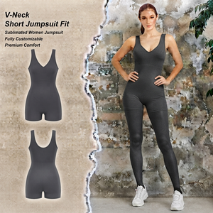 Mono sexy para discoteca, de cintura alta, largo, con cuello en V profundo, manga larga, mono de spandex verde liso - Product Image 1