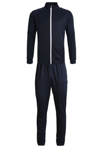 Conjunto Deportivo de 2 Piezas para Hombre, Chaqueta Deportiva con Capucha y Cierre, Pantalones Jogger de Corte Regular, Azul Marino, Logotipo Personalizado, Venta al Por Mayor - Product Image 2