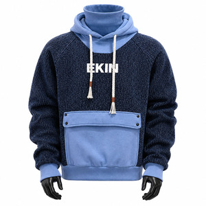 เสื้อฮู้ดดี้ผู้ชายเนื้อนุ่ม แบรนด์ Ekin Impex Bulk Supply รุ่นพรีเมียม คอตั้ง มีกระเป๋า ลายศิลปะ ดีไซน์แบบแผง  จากร้านบูติก - Product Image 1
