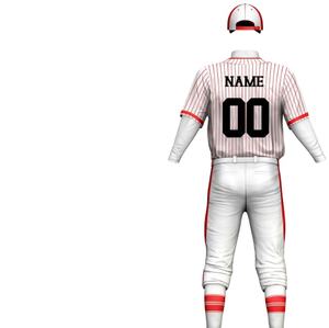 Jersey de béisbol sublimado a rayas con diseño personalizado para hombre, conjuntos de uniformes personalizados directos de fábrica - Product Image 2