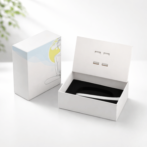 Boîte d'emballage rigide pour électronique en papier kraft recyclé personnalisable |   Boîte robuste pour téléphones, chargeurs et accessoires avec gaufrage - Product Image 4