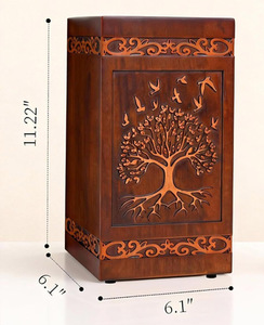 Urnas de Cremación de Madera Natural Ecológicas de Estilo Americano Moderno Hechas a Mano de Súper Calidad - Product Image 2