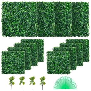 "12PCS 20x20inch Artificial Boxwood Panels for Privacy Hedge <b>Screen</b> & Room Divider Artificial Grass Backdrop Wall 1.6\"" - Product Image 4