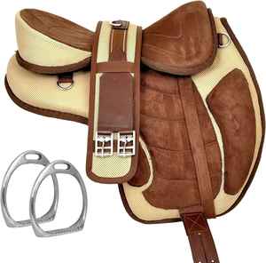 Sillín de salto inglés clásico de lujo | Diseño personalizado Freemax sin árboles, artesanía sintética Premium, paseo ligero y cómodo - Product Image 2