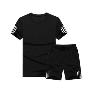 Ensemble de survêtement d'été pour homme à manches courtes, imprimé sur mesure, respirant, décontracté, avec broderie, haute qualité - Product Image 4