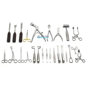 Kit d'instruments pour l'extraction de cartilages costiers et la greffe de cartilages, ensemble de 25 pièces - Product Image 2