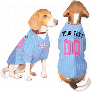 Custom Name Number Team Blue White Dog <b>Baseball</b> Jersey Personalized Pet Shirt for Cats Dogs Stylish Athletic Costume Apparel - Product Image 1