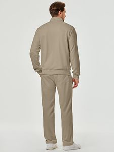 Men Casual Tracksuit 2 Piece <b>Matching</b> <b>Set</b> Full Zip Sweatshirt and <b>Joggers</b> Bulk Order - Product Image 2