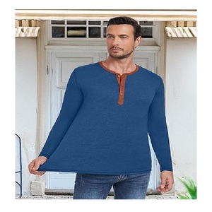 Prix de gros, service OEM, t-shirts pour hommes à col rond, tendance, décontractés, manches longues, fabriqués au Bangladesh. - Product Image 4