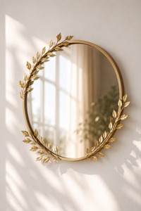 Espejo de Pared Rectangular de Latón Contemporáneo, Diseño Artístico Decorativo con Marco, Acabado Dorado, 4 mm de Grosor, Ecológico, Adorno Moderno para el Hogar - Product Image 3