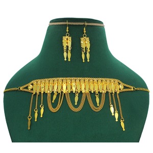 Martasha Designer Islamique Ramadan Spécial Plaqué or EAU Bijoux Spécial Dubaï Bijoux Collier Boucle d'oreille Ensemble - Product Image 4