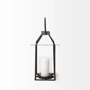 Handmade Bamboo & Metal <b>Lantern</b> <b>Candle</b> Holder for Premium Home Decor Christmas Designer Zahid Exports India - Product Image 1