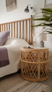 Stylish Rattan <b>Side</b> <b>Table</b> With Eco Friendly Design And Practical <b>Storage</b> For Modern Bedrooms - Product Image 2