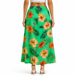 Robe Hawaïenne Aloha Imprimée pour Femme – Taille Naturelle, Fluide, Style Tropical, Idéale pour la Plage et les Vacances, 100% Coton - Product Image 5