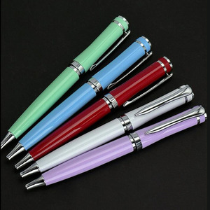 ปากกาลูกลื่นแบบหมุน NM-105 รุ่น Heavy Metal Classic สีสันสดใส สำหรับธุรกิจ พร้อมโลโก้สั่งทำ ขนาดหัวปากกา 1.0 มม. หมึกสีดำ/น้ำเงิน - Product Image 1