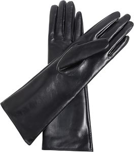 Long Genuine Leather <b>Gloves</b> for Women Full Touchscreen - Product Image 1