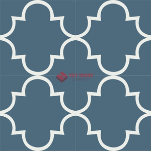 La tuile en ciment 200x200mm offre une touche de luxe avec des motifs élégants, faits à la main. - Product Image 3
