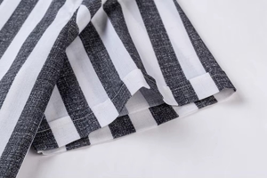 เสื้อเชิ้ตแขนสั้นลายทางสไตล์ฮาวายสำหรับผู้ชาย เสื้อเชิ้ตผ้าลินินลายทางลำลองทันสมัยสำหรับผู้ชาย เหมาะสำหรับใส่ไปชายหาดในฤดูร้อน - Product Image 4