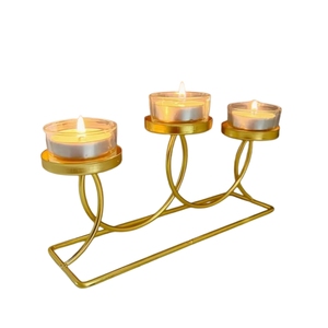 Christmas Metal Reindeer Candle Stand 6-Cup Antler Tealight Holder Decorative Iron Brass Stag Candlestick Wholesale Event - Product Image 4