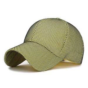 Gorra deportiva de malla transpirable, sombrero ajustable unisex para exteriores, primavera y verano, para adultos, color amarillo - Product Image 1