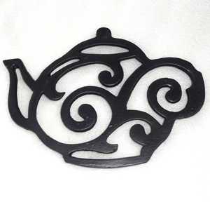Salvamanteles de hierro fundido negro mate con forma de pájaro, resistente al calor, para ollas y sartenes, protector de encimera de cocina y comedor - Product Image 3
