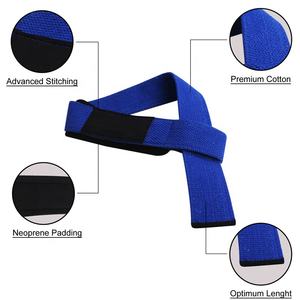 Muñequeras de gimnasio acolchadas de neopreno personalizadas 2025, 24 pulgadas de longitud, 1,5 pulgadas de ancho, par de levantamiento de pesas de seguridad, accesorio de Fitness - Product Image 6