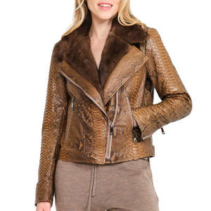 Chaqueta de Cuero para Mujer de Diseño Profesional y Calidad Premium, Lino Impermeable y Transpirable, Ropa Casual de Alta Calidad, Manga Larga - Product Image 1