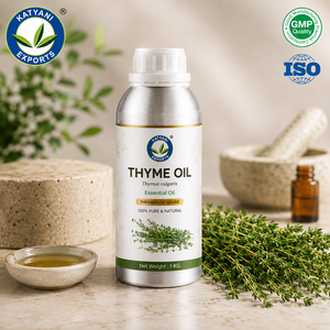 น้ำมันหอมระเหยไทม์บริสุทธิ์ 100% กลั่นด้วยไอน้ำ ขายส่ง ปริมาณมาก เกรดสำหรับเครื่องสำอางและอโรมาเธอราพี เหมาะสำหรับทุกสภาพผิว - โดย Katyani Exports - Product Image 1