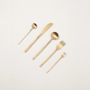 Juego de Cubiertos de Acero Inoxidable con Acabado Dorado, Vajilla Pulida con Espejo Dorado al por Mayor para Hoteles, Restaurantes y Suministros para Fiestas de Boda - Product Image 2