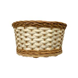 Panier de rangement pour pain en rotin, panier en osier avec base en bois pour boulangerie et restaurant, artisanat vietnamien, décoration de table à manger - Product Image 1