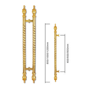 Manijas de Puerta Comerciales Modernas de Aluminio Maxery, Bronce Antiguo, Diseño de Onda Grande, Herrajes para Puertas de Entrada para Hospitales, Cocinas y Hoteles - Product Image 6
