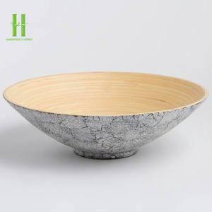 ¡SUPER VENTAS! Tazón de Ensalada de Bambú Lacaado Hecho a Mano, Ecológico, Apto para Microondas, Duradero, Moderno, Utensilios de Cocina HNH, Precio Bajo - Product Image 1