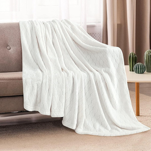 Custom Embroidered Logo Custom Size Winter Eco-Friendly Fleece <b>Throw</b> Blanket Cotton/Polyester High Quality Waterproof Modern - Product Image 5