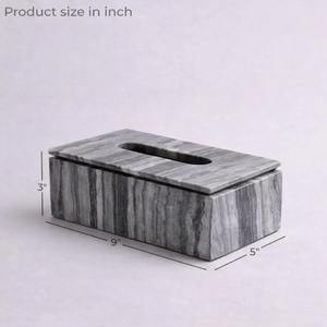 Portarrollos de Papel de Mármol Natural, Accesorio de Mesa Elegante y Funcional para Sala de Estar, Spa o Centro de Bienestar, Hecho en India - Product Image 4