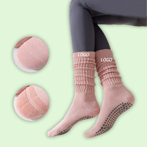 Pilates Socks for Women Header <b>Card</b> Custom Logo Breathable <b>Thick</b> Nylon/Cotton Anti-Slip Workout Dance Yoga ODM - Product Image 1