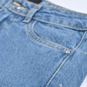 Custom Plain Baggy Oversized Women's Hip Hop Streetwear Overalls Breathable Eco-Friendly Denim <b>Pants</b> - Product Image 4