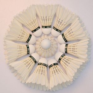 Custom Logo Pack of 12 <b>Badminton</b> Shuttlecocks Class A Goose Feather Vietnam Supplier - Product Image 1