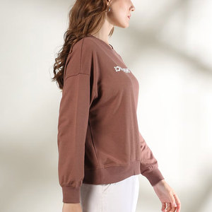 Sweat-shirt à capuche oversize pour femme Good Influence, manches longues, tricoté en polyester/coton, style streetwear, écologique, automne - Product Image 3