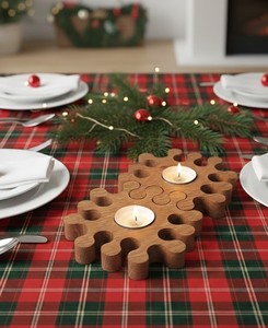 Wooden Hexagon Shape Handmade <b>Tea</b> <b>Light</b> Holder Christmas & Easter Home Decoration Eco-Friendly Gift Universal Art Creation - Product Image 2