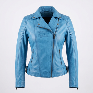Genuine Leather Ladies <b>Biker</b> <b>Jacket</b> | Ergonomic Fit Racing Apparel | Factory Direct - Product Image 2