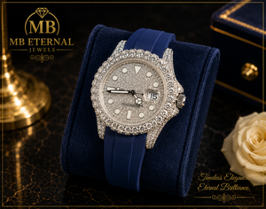 MB ETERNAL 41 มม. นาฬิกาควอตซ์อะนาล็อกอัลลอยด์ประดับเพชร สแตนเลสสตีล ซีติซิ่น ออโตเมติก นาฬิกาข้อมือสำหรับทุกเพศ หรูหรา คริสตัลแซฟไฟร์ - Product Image 4