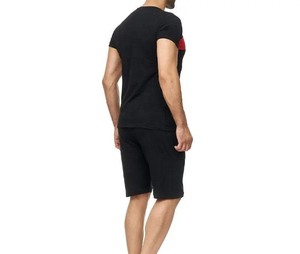 Conjunto de 2 Piezas para Hombre, Camiseta y Pantalones Cortos de Punto Vintage de Poliéster/Algodón, Estilo Urbano de Alta Calidad, con Logotipo Personalizado - Product Image 2