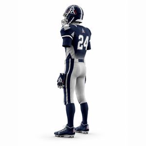 Maillot de football américain blanc, noir et rouge, imprimé par sublimation, respirant, en polyester, pour homme adulte, personnalisé, nouveau 2026 - Product Image 4